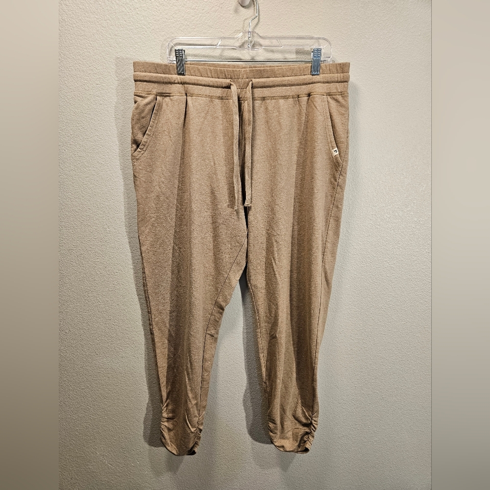 Pact Organic Cotton Ruched Ankle Jogger Pants Women Size XL